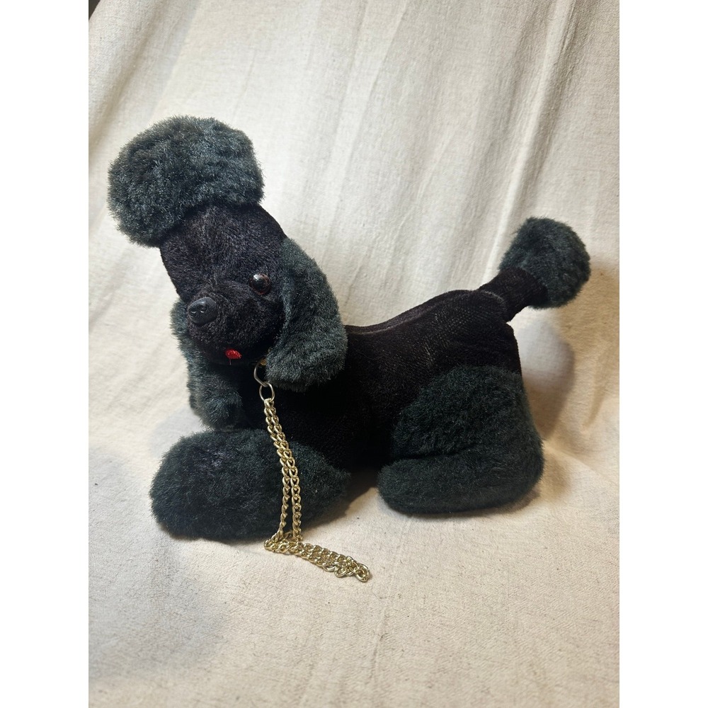 Vintage 1850's Black Poodle Radio Made in Japan Tested Works!